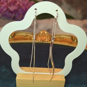 Sterling Silver Drop Thread Earrings Brand New In Box